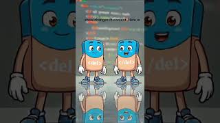 The del tag shows deleted text. #html #coding #frontendcourse #webdevelopment