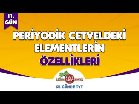 📌 11. GÜN | Periyodik Cetveldeki Elementlerin Özellikleri 🤓 Kimya Adası #TYTKimya