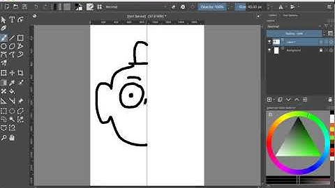 Krita 15   Face painting  - creating a mirror image