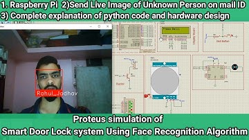 Face recognition system Using Raspberry Pi | Smart Door Lock System | Proteus Simulation Project