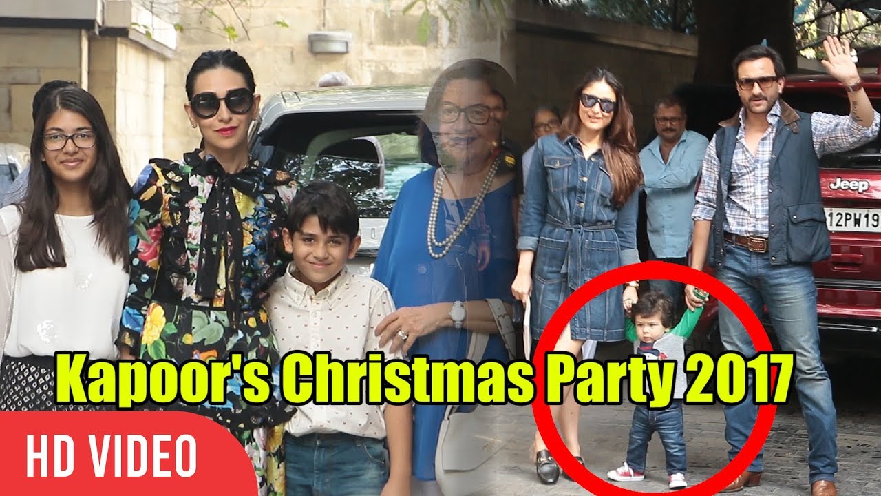 kareena and karishma kapoor family christmas party 2017 saif