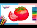 Cómo dibujar Tomates semi realistas con óleo pastel - dibujo fácil