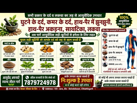 घुटने का दर्द, कमर दर्द, सायटिका, झुनझुनी और लकवा का आयुर्वेदिक उपचार | जड़ी-बूटियों का कमाल