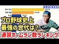 プロ野球 生まれた年別 通算ホームラン数ランキング【動画でわかる統計・データ】