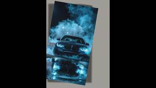 Nevy Blue Bmw Drifting Wall Art