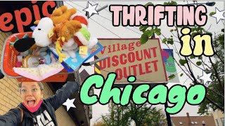 Thrifting in Chicago's Roscoe Village Discount Outlet; Finding things to Flip in Ebay| EPIC Flips