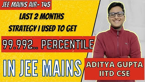 Last 2 months Strategy for JEE MAINS 2022🔥🔥| 99+ percentile Strategy | ADITYA Speaks [IIT Delhi]