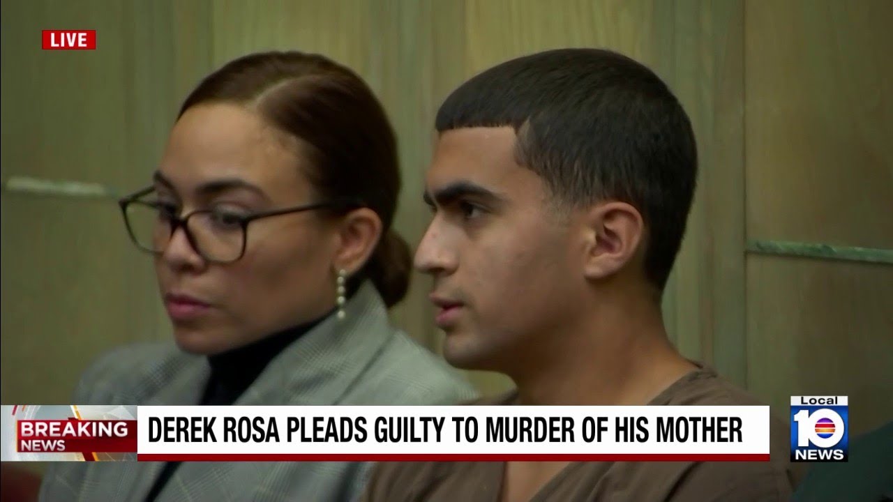 Derek Rosa says 'I'm sorry' after pleading guilty to killing mother ...