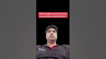 What English Word Has Three Consecutive Double Letters