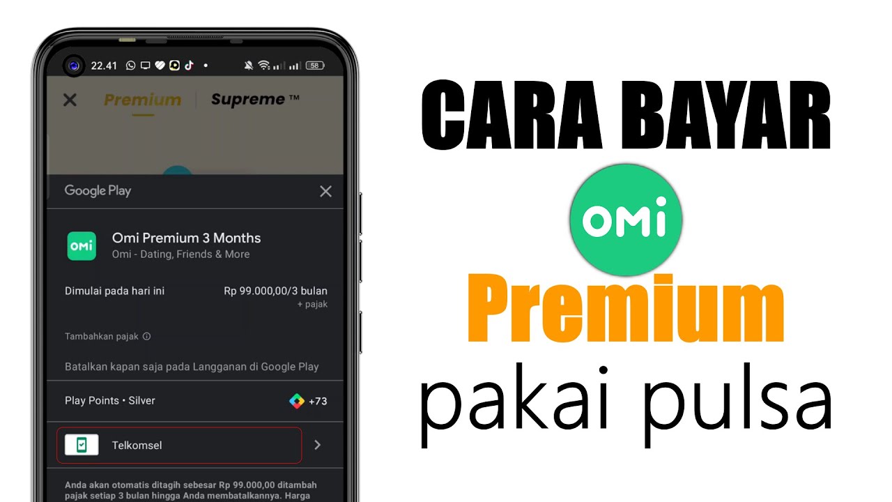 Cara bayar omi premium pakai pulsa