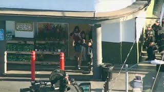 Persecución y tiroteo en un supermercado de Los Ángeles