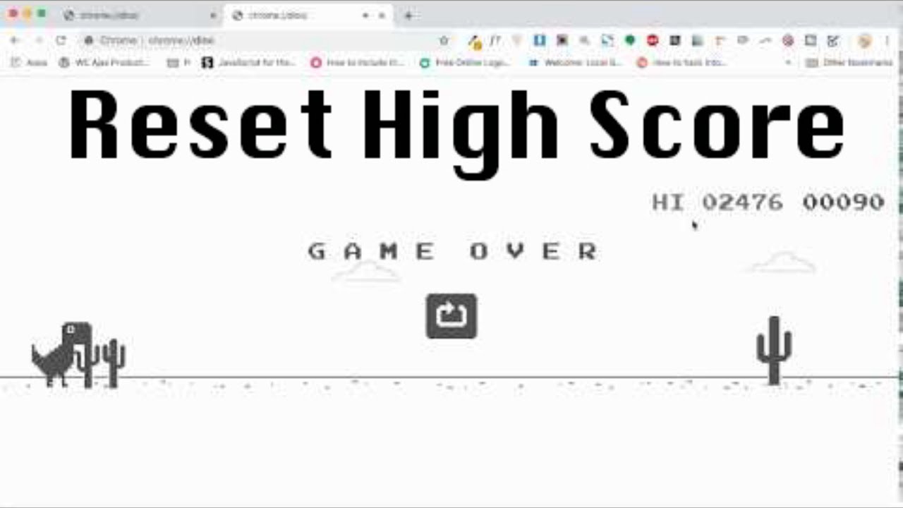 Chrome Dinosaur Game Hacked, Make Highest Score