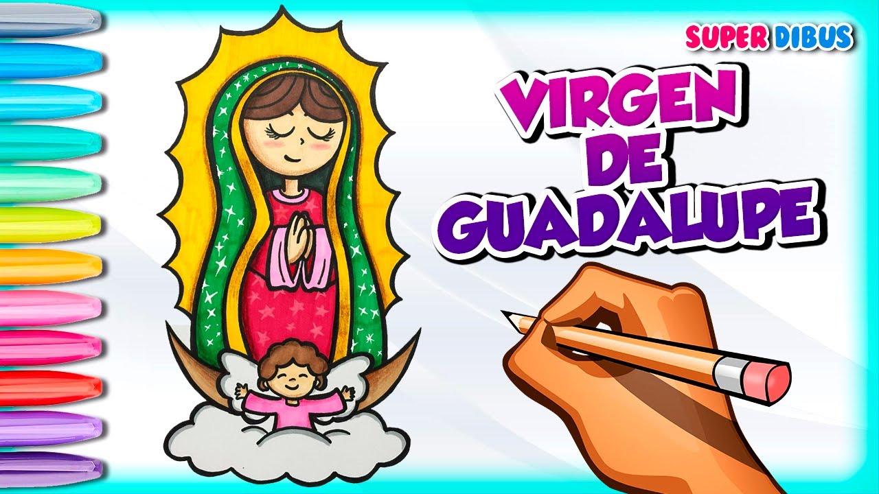 Dibujo De Una Virgen De Guadalupe