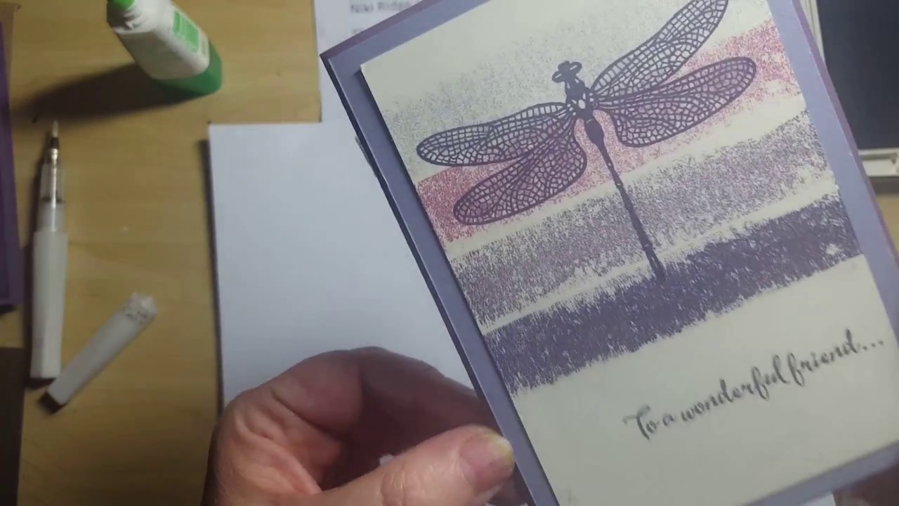 Stampin' Up! masking tape technique with Glittermum