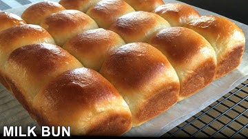 How To Make Soft Fluffy Milk Bun | Tangzhong Bread Recipe | 牛奶面包 | 우유 식빵