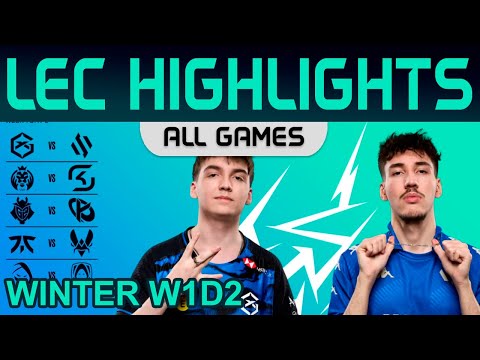 LEC Highlights Week1 Day2 LEC Winter 2024 All Games By Onivia