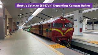 [Second “Hybrid Train”/Pantograph Removed][KTMB] Shuttle Selatan (8147dn) departing Kempas Bahru
