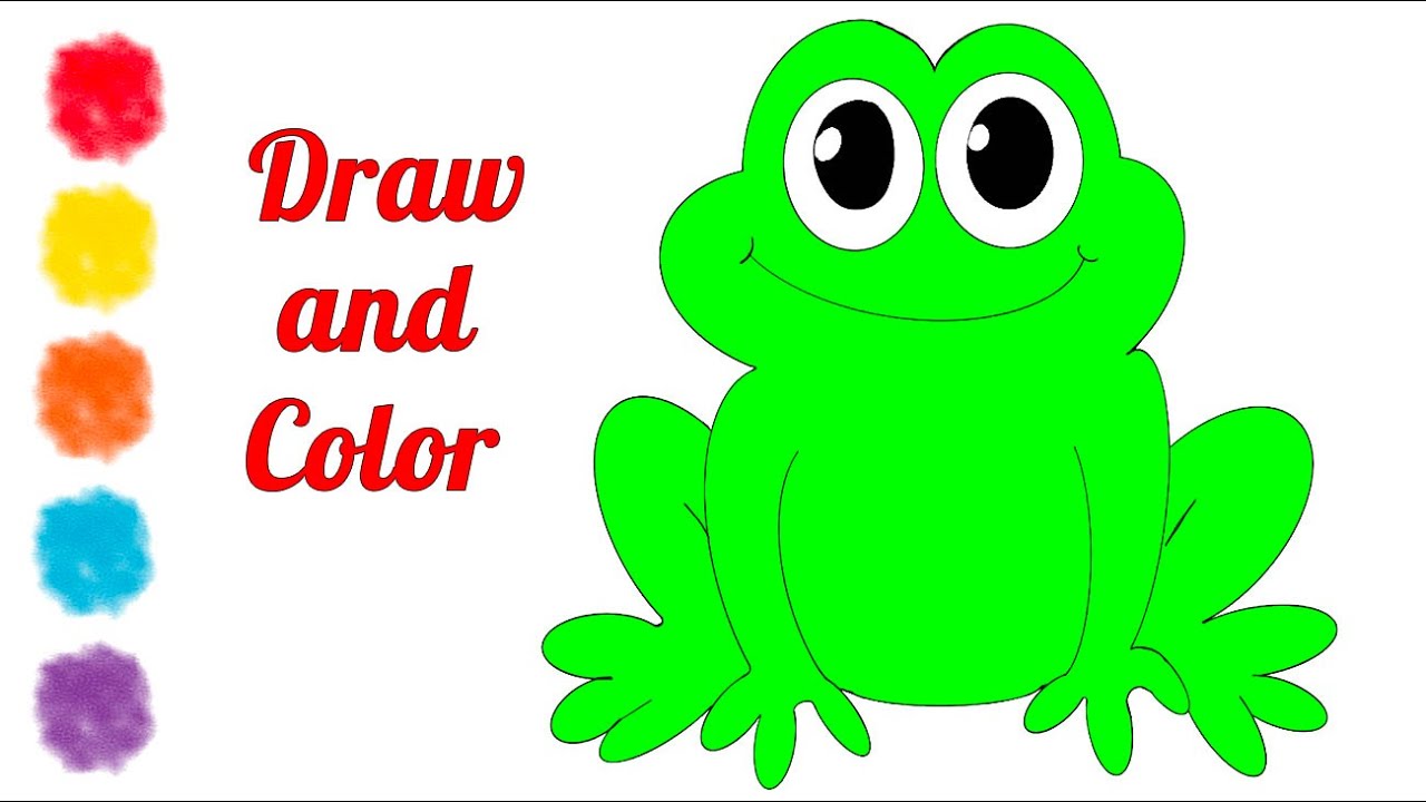 how to draw a frog step by step for kids easy