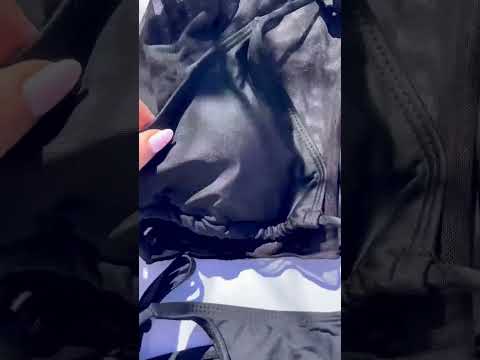 Комплект 3в1: жіночий роздільний купальник бікіні + топ з довгими рукавами TRIO чорний, видео 2