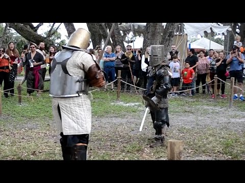 A small brave knight against a huge strong man! David vs Goliath! Brutal Medieval battle! @M1GlobalWorld
