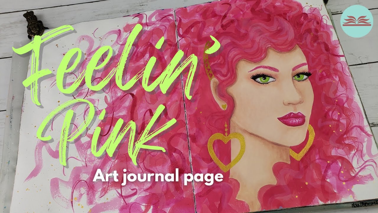 Creating a Whimsical Mixed media Girl Valentine’s art journal theme