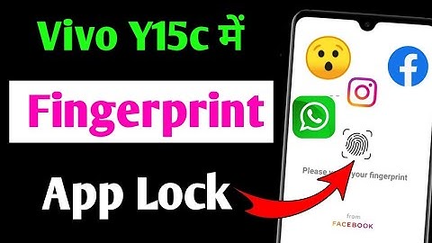 Vivo y15c fingerprint app lock setting / Vivo y15 me app per fingerprint lock Kaise lagaen
