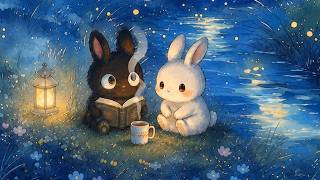 Firefly Night Lofi ✨ Peaceful Riverside with Sleepy Bunnies | 5+ Hours of Calm to Sleep & Unwind screenshot 2