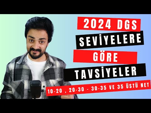 2024 DGS SEVİYELERE GÖRE NET ARTTIRMA TAVSİYELERİ