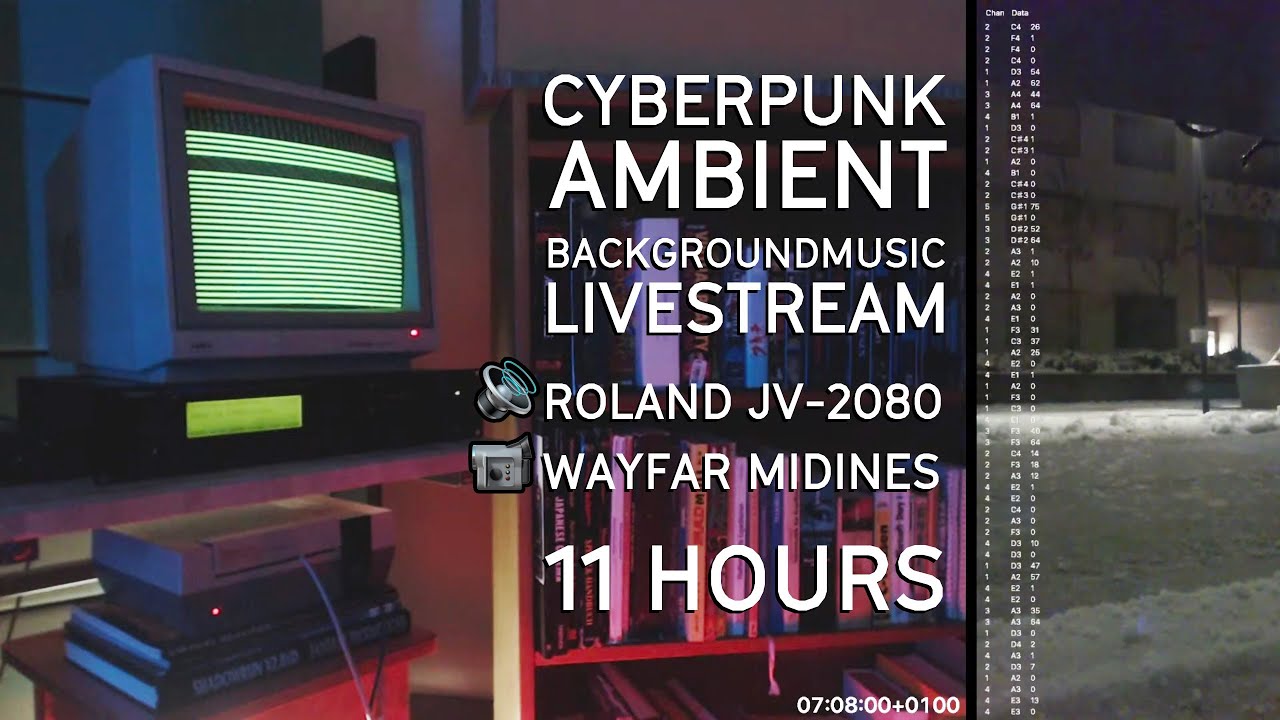 🌃 𝙉𝙞𝙢𝙬𝙚𝙜𝙚𝙣 𝙎𝙚𝙢𝙞𝙘𝙤𝙣𝙙𝙪𝙘𝙩𝙤𝙧𝙨 𝙇𝙩𝙙. - Cyberpunk Ambient BGM Live Stream - Roland JV-2080 + Wayfar MIDINES