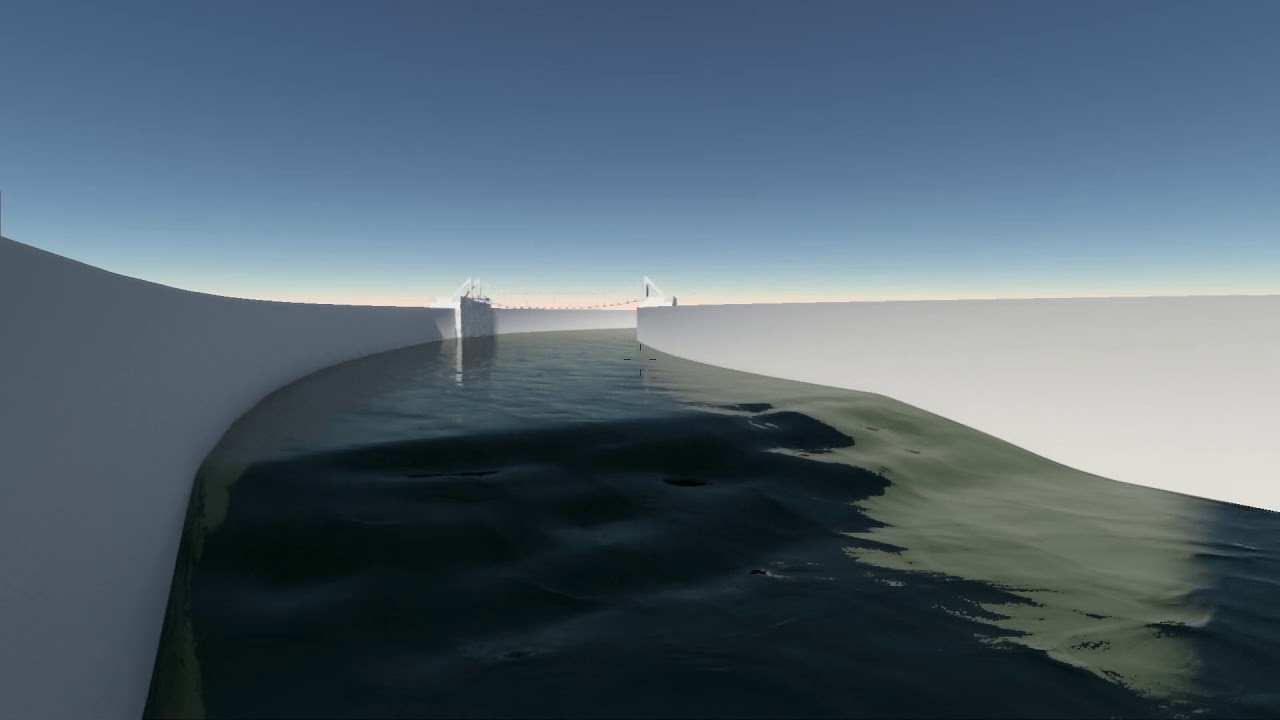 bLandscapeTools WorkInProgress 001 - Simple river flow map generation test in Eevee