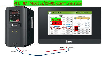 INVT VFD TO MODBUS COMUNICATION WITH INVT HMI # RS485 COMUNICATION # invt drive to HMi comunication 