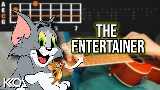 THE ENTERTAINER Ukulele Tutorial with Tabs & Animations