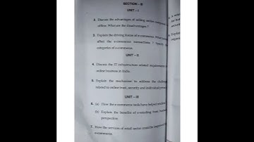 MDU BBA 6 th semester E commerce 2021