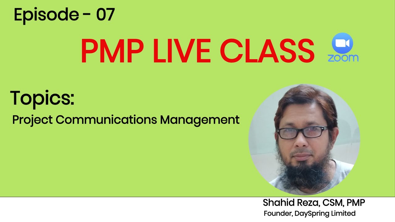 Project Communications Management in Bangla | PMP Exam Preparation Course (Batch 103)