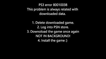 How to fix ps3 error 80010038 without system restore