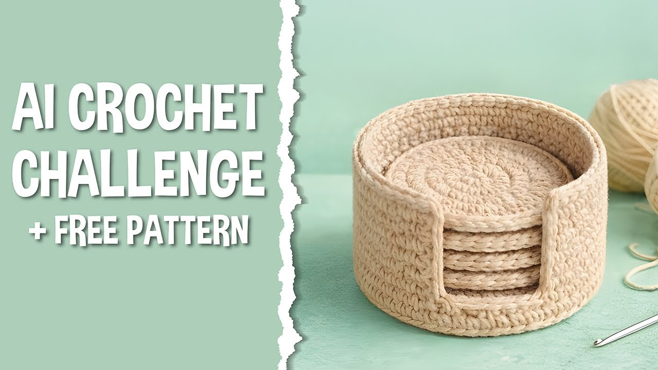 AI Crochet Challenge: Can This Coaster Holder Be Made? (Free Pattern)