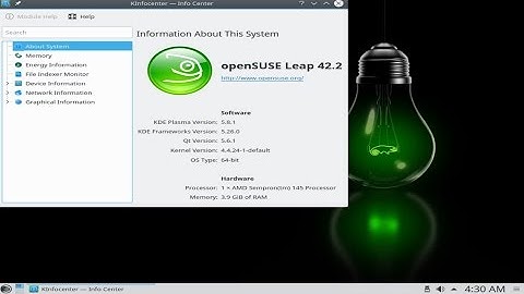 openSUSE 42.2 RC1 KDE
