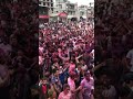 Holi  dancing nepali crowd