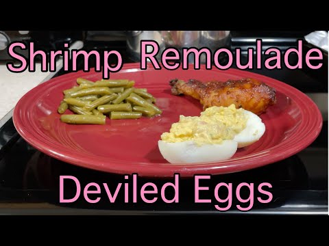 Shrimp Remoulade Deviled Eggs