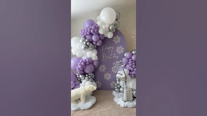 New Balloon Backdrop Tutorial! Purple Winter Wonderland Theme