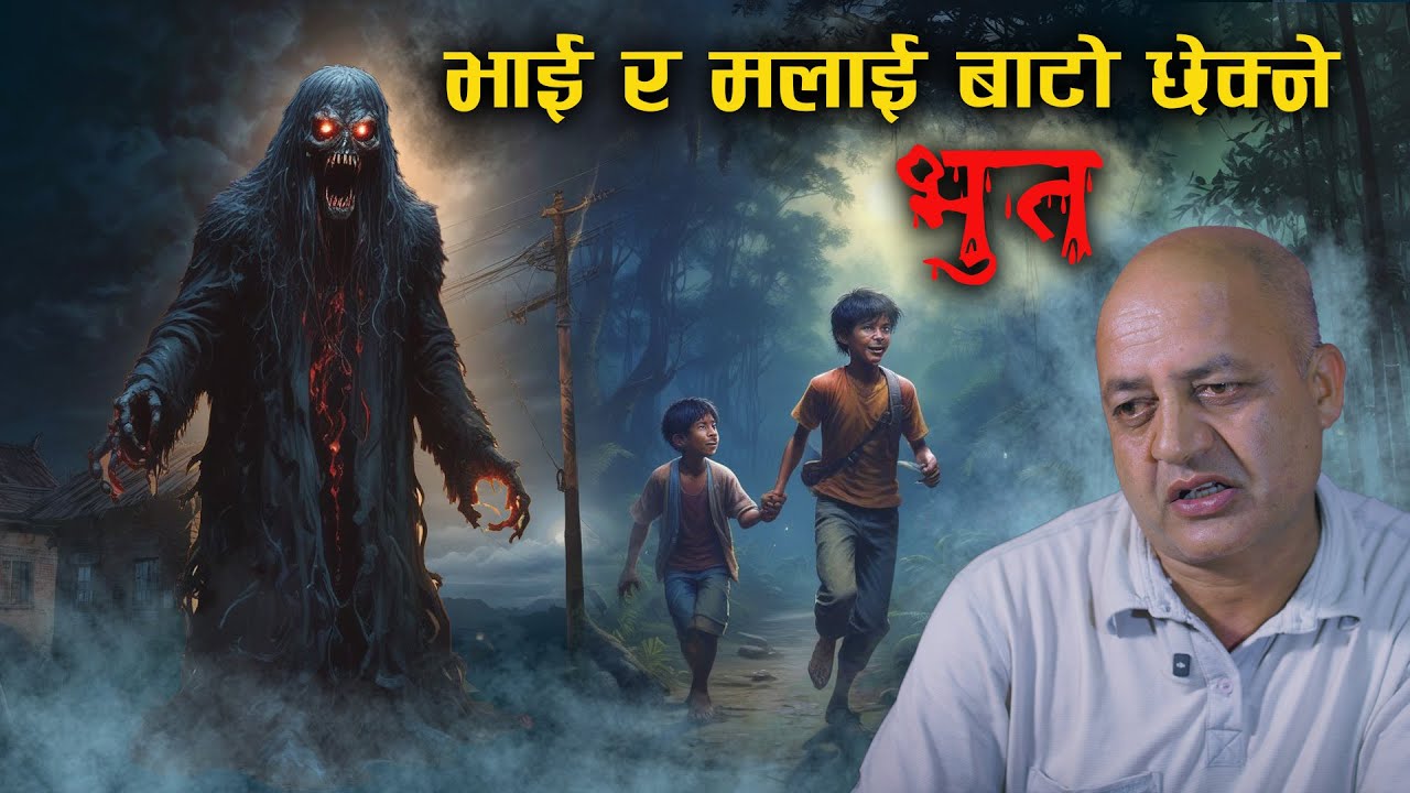 अबुई ! कालो भुत्ले भुत टल्केका आँखा र रातो लामो जिब्रो  | Bhoot katha | Horror story | kichkandi