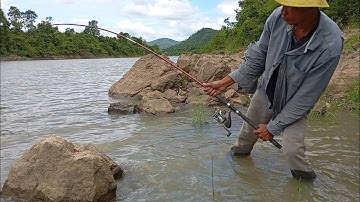 Câu cá sông lớn ở sông Krông năng