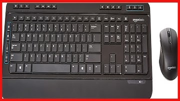 Amazon Basics Wireless Full Size Computer Keyboard and Mouse Combo, US Layout (QWERTY)