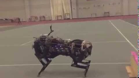 Cheetah robot leaps over hurdles