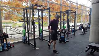 Split Stance Arnold Press
