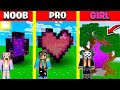 Minecraft Battle: NETHER PORTAL HOUSE BUILD CHALLENGE - NOOB vs PRO vs GIRL / Animation