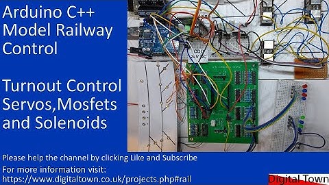 #139 Arduino for Model Railways - Turnout control using servos, mosfets and solenoids.