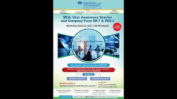 Live Webinar on User Awareness Session & Company Form SH-7 & PAS-3