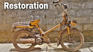 Restoration Abandoned Old Motorcycle Honda Express NC50  Two Stroke Engine 1982 | Timelapse