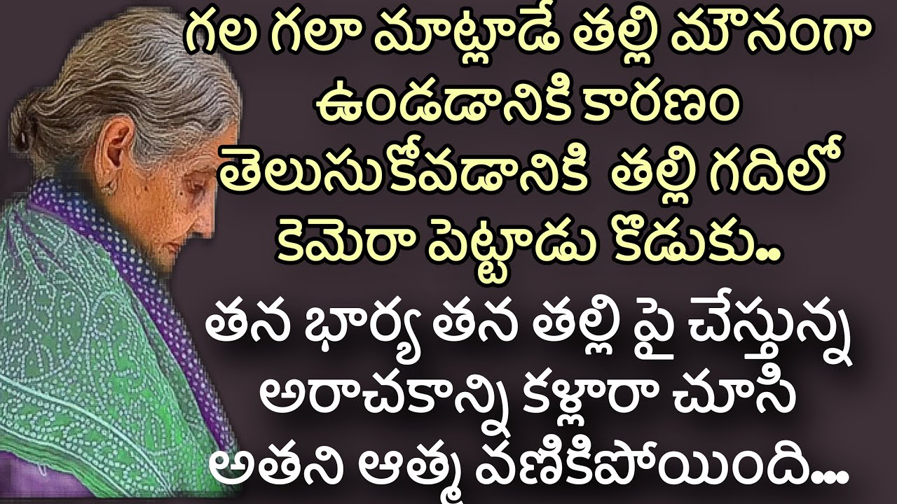 గల గలా మాట్లాడే తల్లి మౌనంగా ఉండడానికి కారణం తెలుసుకోవడానికి  తల్లి గదిలో కెమెరా పెట్టాడు కొడుకు
